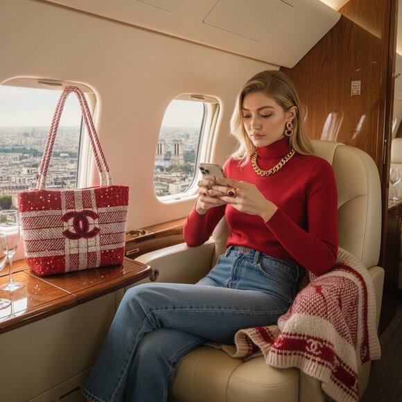 Chanel VIP GWP Tweed Tote Bag Holiday Gift NWT - Picture 2 of 9